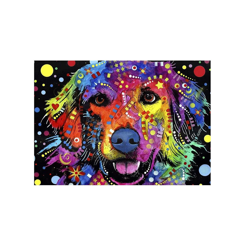 

Lovely 5D Rhinestone Painting Colorful Cross-stitch Animal Rhinestone Embroidery Exquisite Crystal Painting for Home