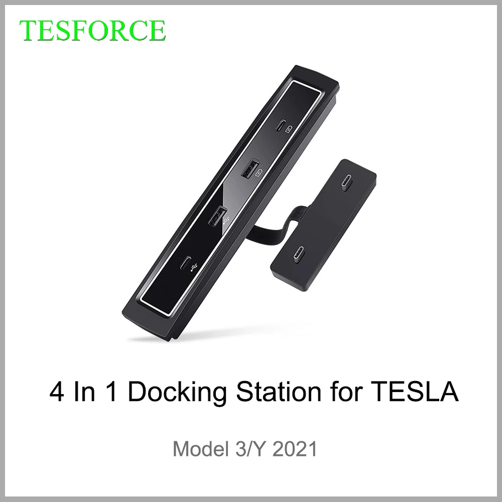 

Docking Station For Tesla Model 3 Y Quick Charger Intelligent 27W USB Shunt Hub Charging Data Transmission Refit Accessories