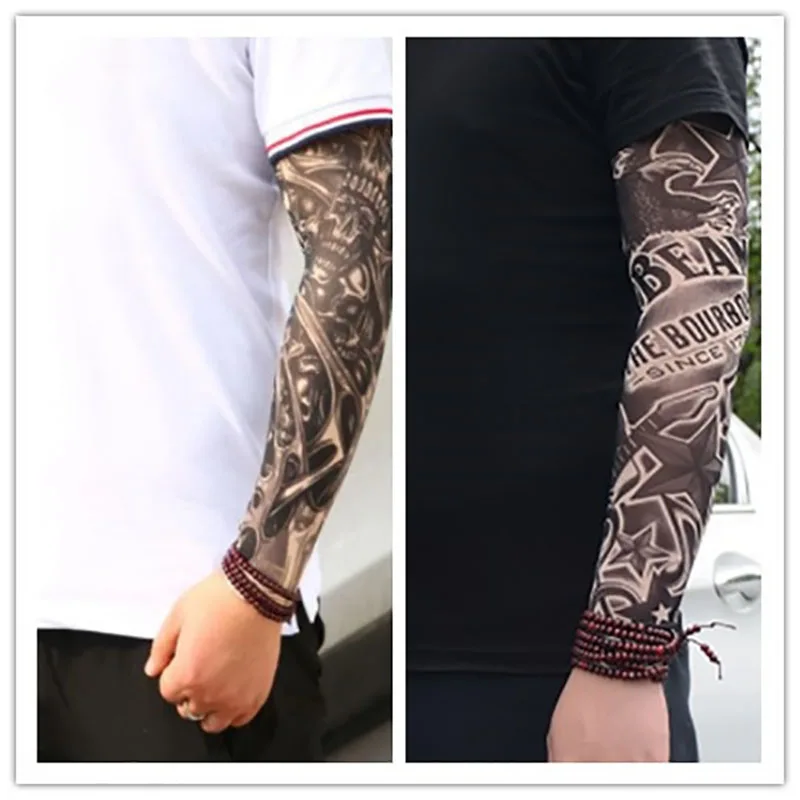 

Перчатки с татуировкой для рук, защита от УФ лучей, наружная Спортивная походная защита, Солнцезащитный рукав для рук, обогреватель для рук, ...