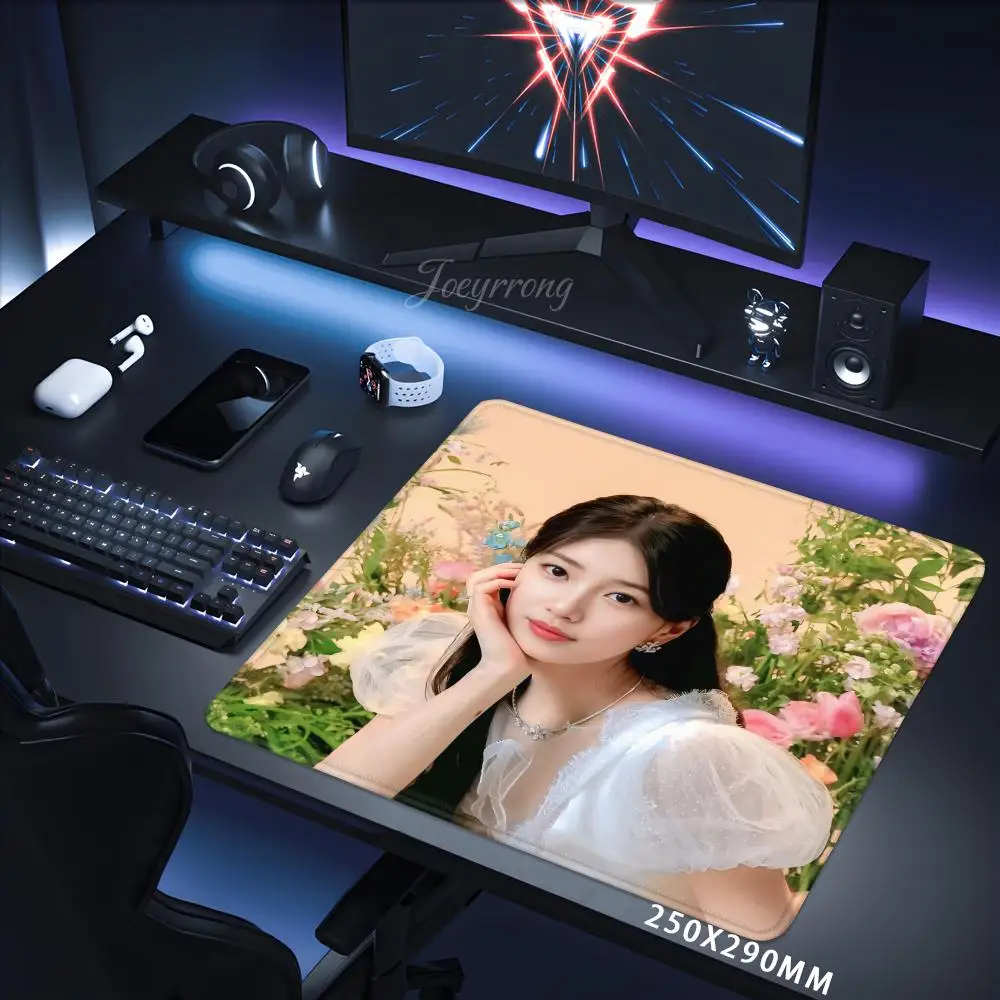 Фото Kpop-B-Bae Suzy коврик для мыши маленькие игровые аксессуары клавиатура компьютерный офисный настольный коврик для ПК геймер нескользящий резиновый коврик для мыши №3