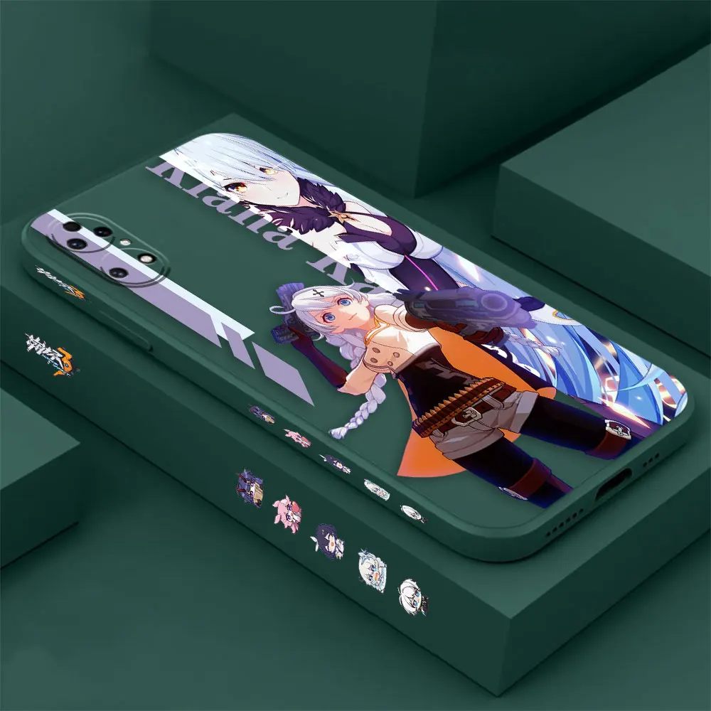Honkai Impact 3rd Kiana Kaslana Phone Case For Huawei P60 P50 P40 P30 P20 Mate 50 40 30 20 20X 10 Colour Liquid Silicone Cover