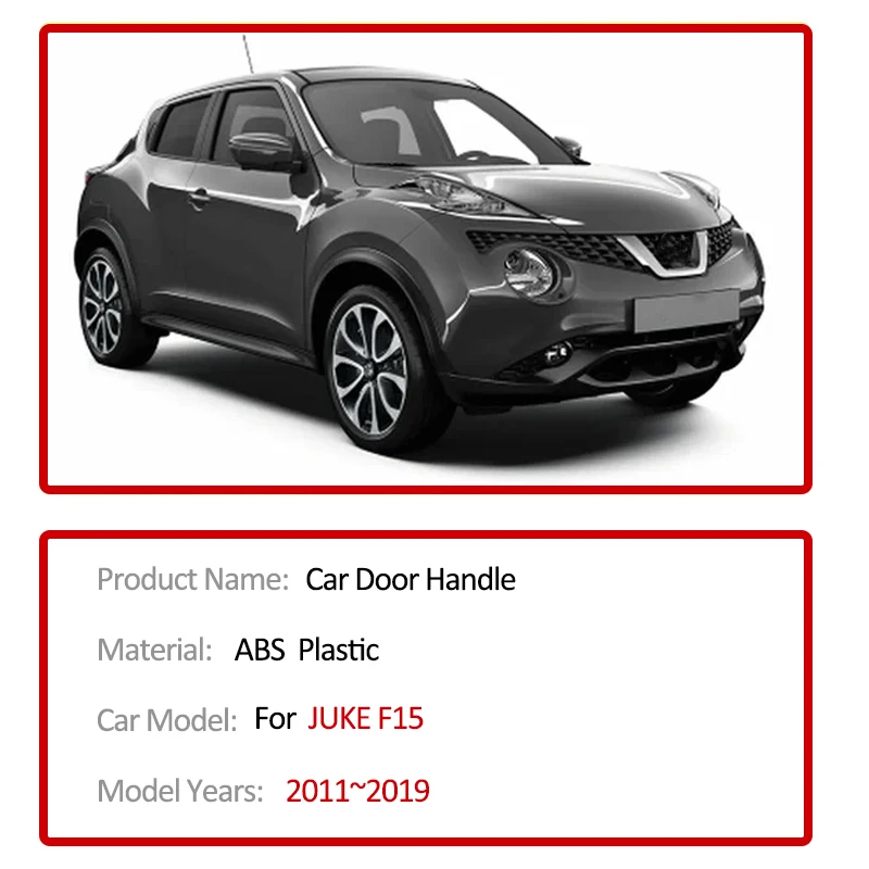 Наклейки на дверные ручки для Nissan Juke F15 Infiniti ESQ 2011 ~ 2019