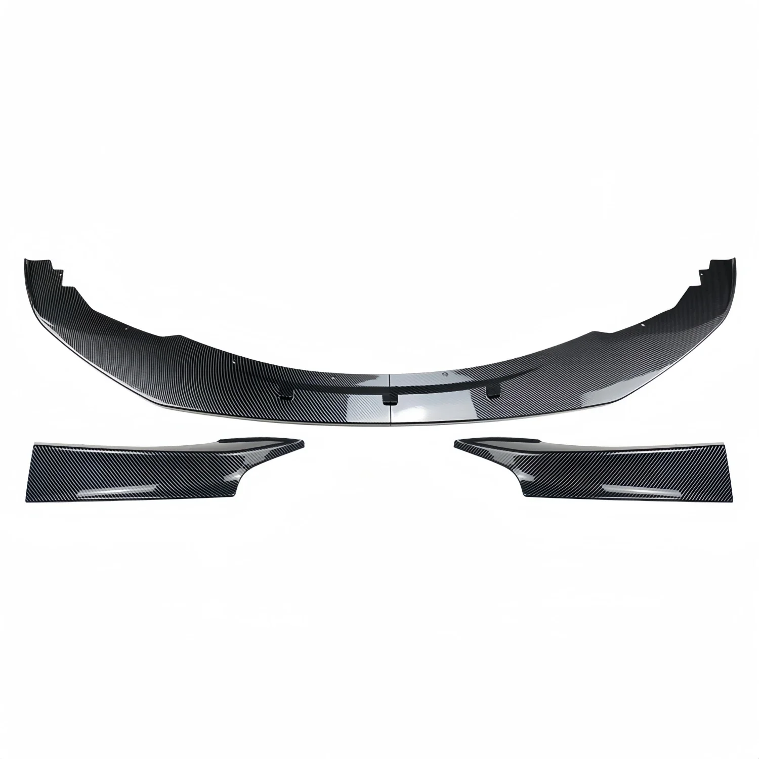 Для BMW 1 серии F20 F21 M Sport 2011-2014 глянцевый черный карбоновый вид передний бампер