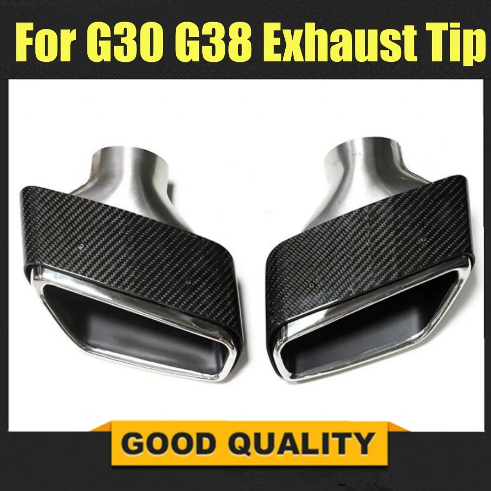 

Лидер продаж, оригинальный глушитель G30 из углеродного волокна для BMW G38, наконечник выхлопной трубы 540 530 e, модифицированная модель МП, квадр...