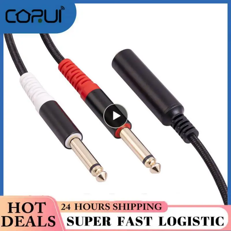 

Trs Plug 6.35 Male Stereo Bifurcated Audio Line Anti-interference Hifi Audio Cable For Amplifier 2023 Audio Accessories 0.3 M