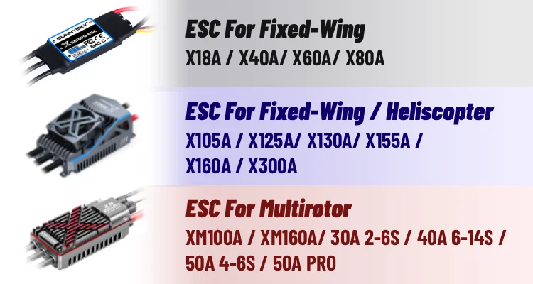 Фото SUNNYSKY ESC New X130A HV SBEC 6-14S Lipo 130A 12V BEC для самолетов с фиксированным крылом, вертолетов и круизных квадрокоптеров AA №5