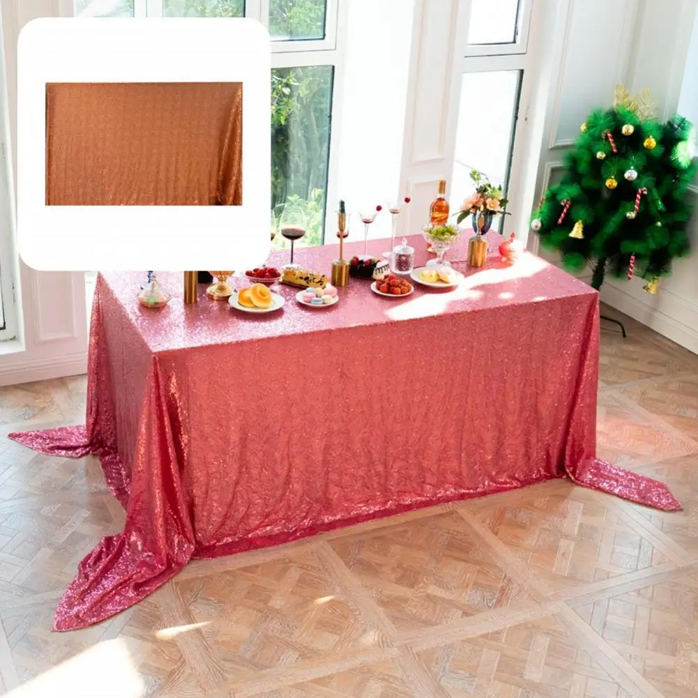 

Sequin Table Cover Useful Charming Soft Widely Use Sequin Table Cover for Gifts Party Tablecloth Sequin Tablecloth