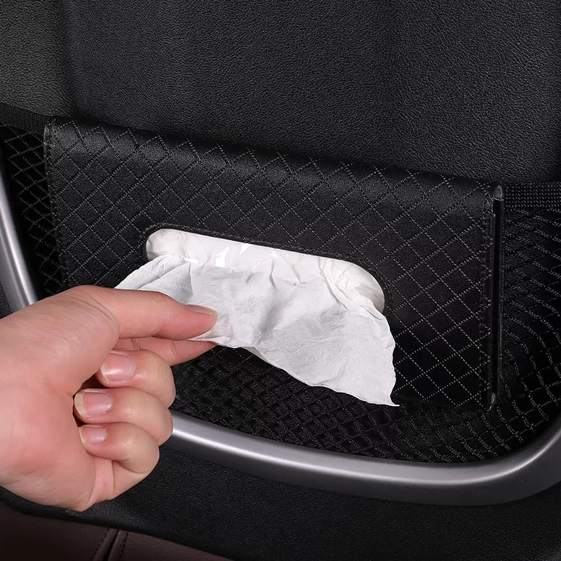 

Napkin Holder Hanging Tissue Box Auto Sunshade Storage Boxes Microfiber Leather Sun Visor Tissue Paper Holders