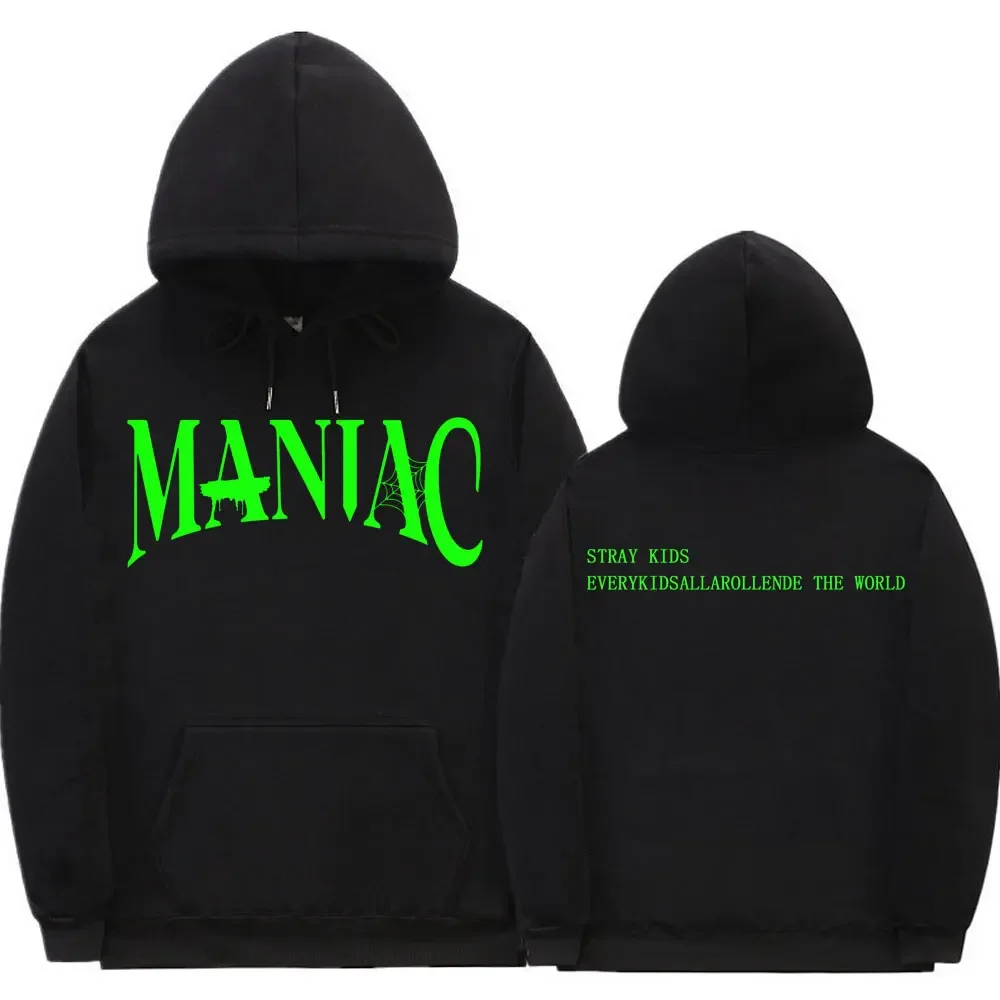 

Stray Kids MANIAC Print Hoodie Streetwear Autumn Winter Clothes Regular Top Men Women Oversized Hip Hop Korean Hooded Sweatshirt
