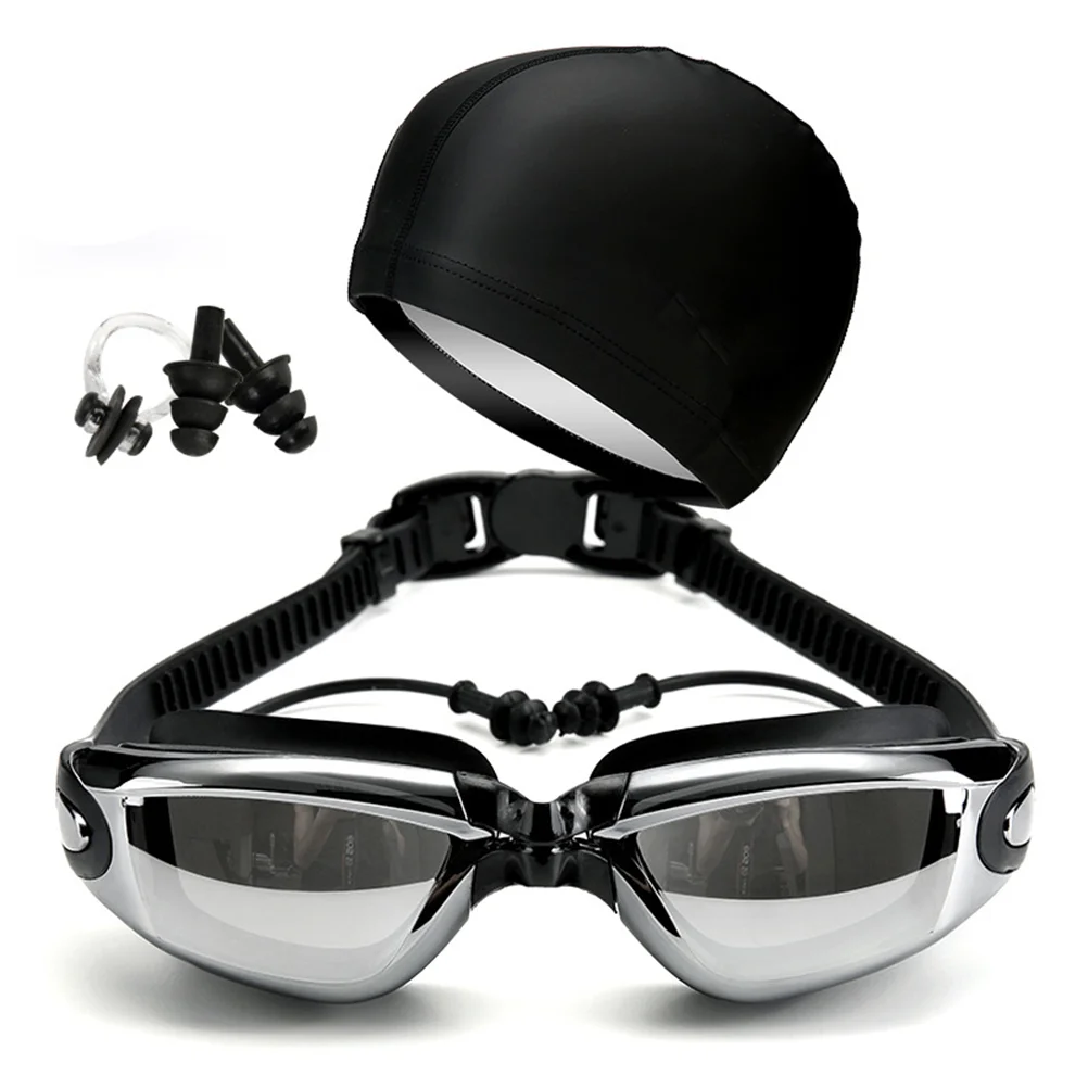 

Swim Swimming Glasses Anti-fog Waterproof Swim Goggles Earplug Pool Equipment for Men Kids Adult Sports Diving Eyewear