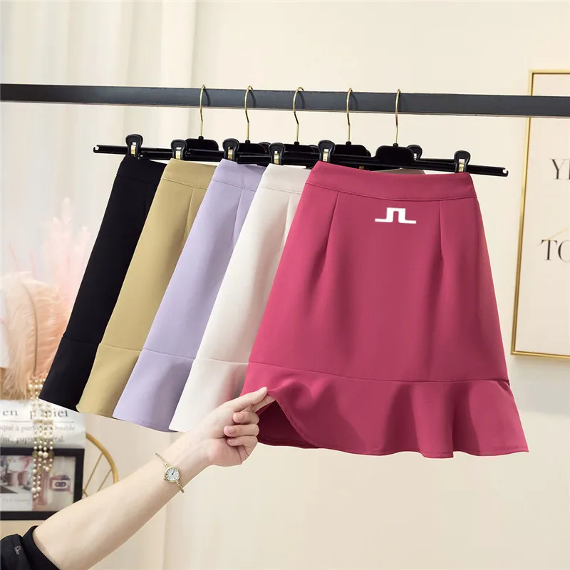 

High Quality Ladies Sports Golf Skirt with Safety Pants Breathable Running Fitness Tennis Skirts J Lindeberg Golf Wear Famale