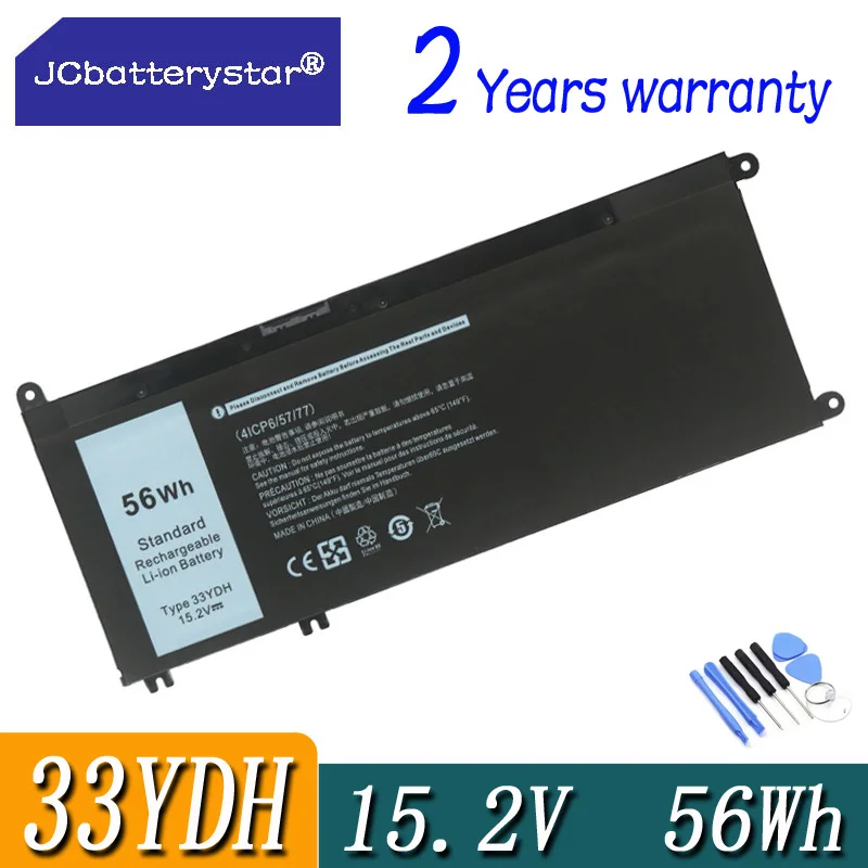 JC 33YDH Аккумулятор для ноутбука DELL Inspiron 17 7778 7779 7773 15 7577 G3 3579 5587 3779 7588 P30E серии 2 В 56 Втч