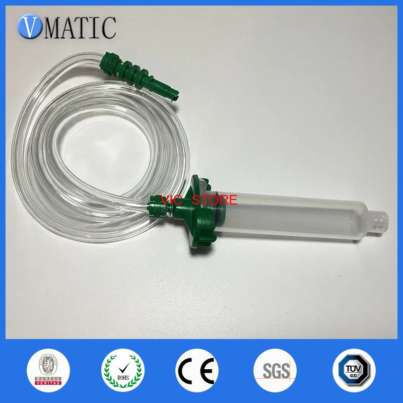 

High Quality 5 Sets 10cc/ml Dispensing Pneumatic Syringes Barrel Adapter Dispenser Syringes With Piston