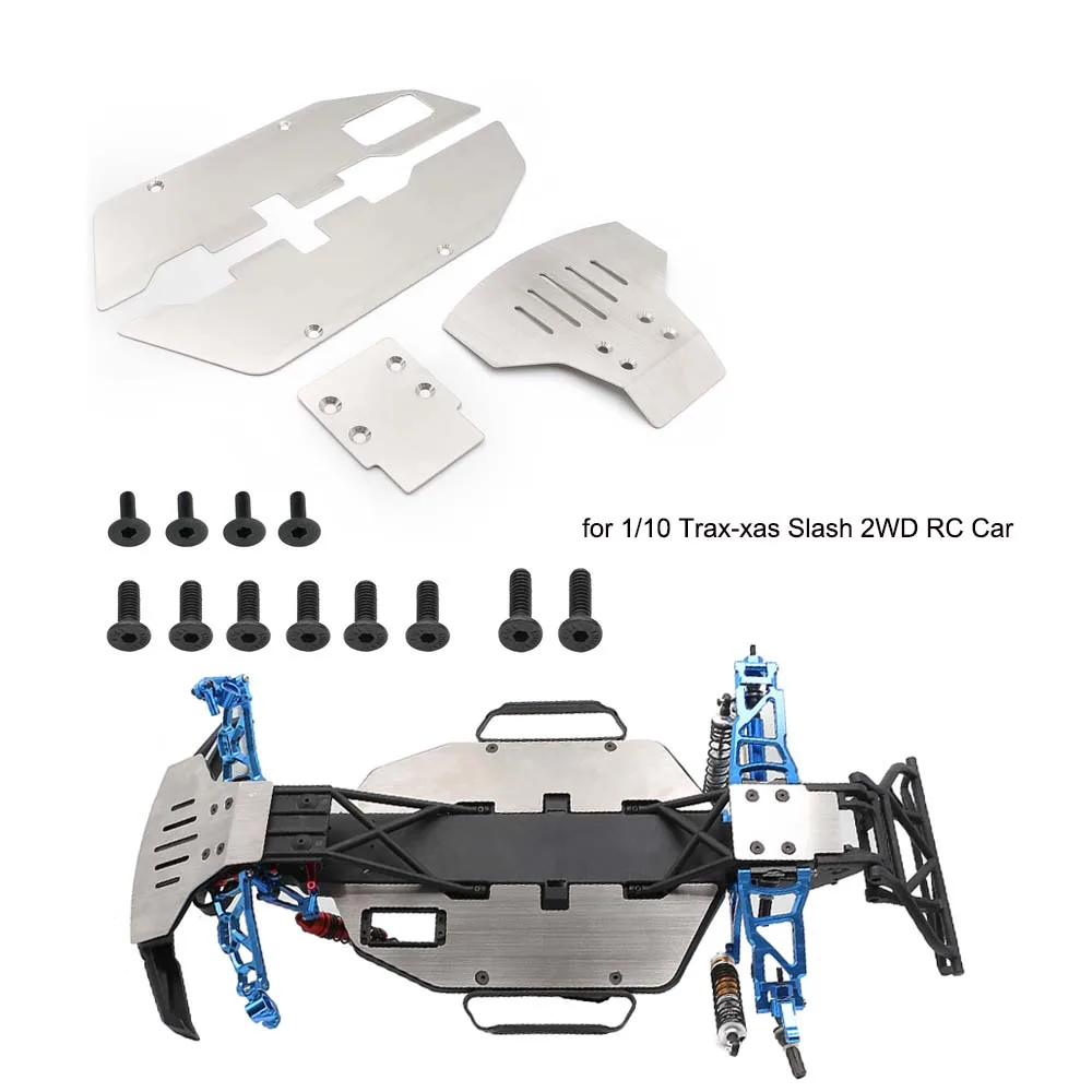 

Металлический корпус бронированная пластина из нержавеющей стали защита от столкновений для 1/10 Slash 2WD RC Гусеничный автомобиль аксессуары