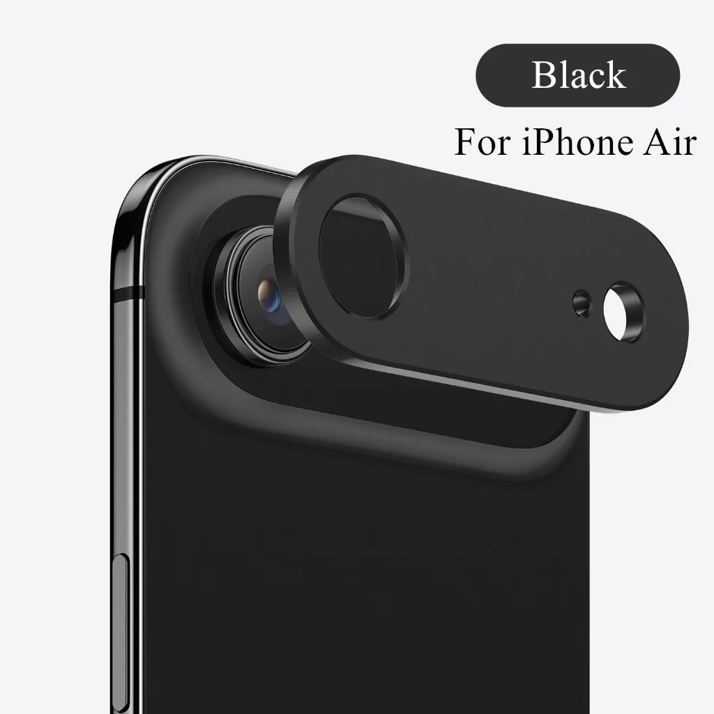 Фото Металлическая наклейка на рамку камеры для iPhone Air 17, воздушный алюминиевый сплав, полая противоскользящая защитная пленка для объектива камеры №2