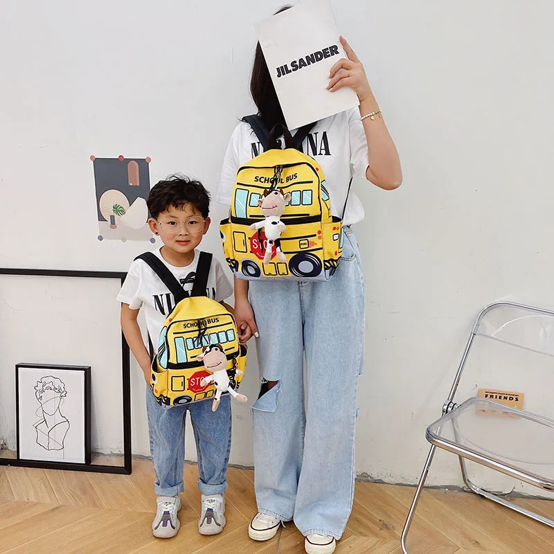 Cartoon Car Print Fashion Children School Bags Kids Backpack Kindergarten Boys and Girls School Bags Plecak Dzieciecy