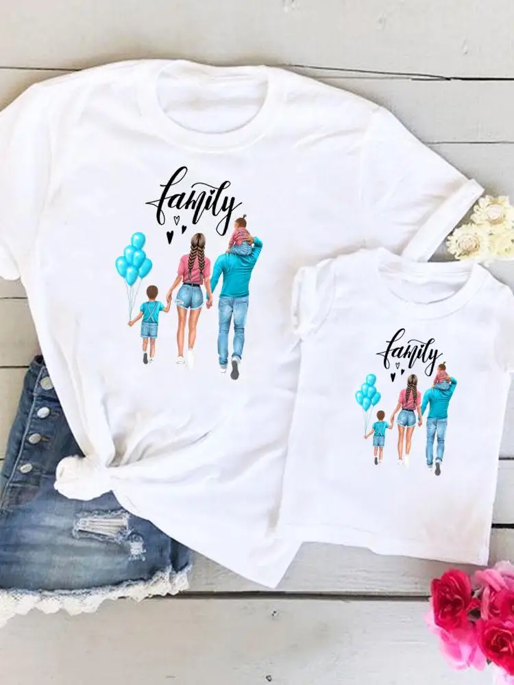 

Family Matching Outfits Family Lovely Trend Women Love Kid Child Summer Mom Mama Mother Tshirt Tee T-shirt Clothes Clothing