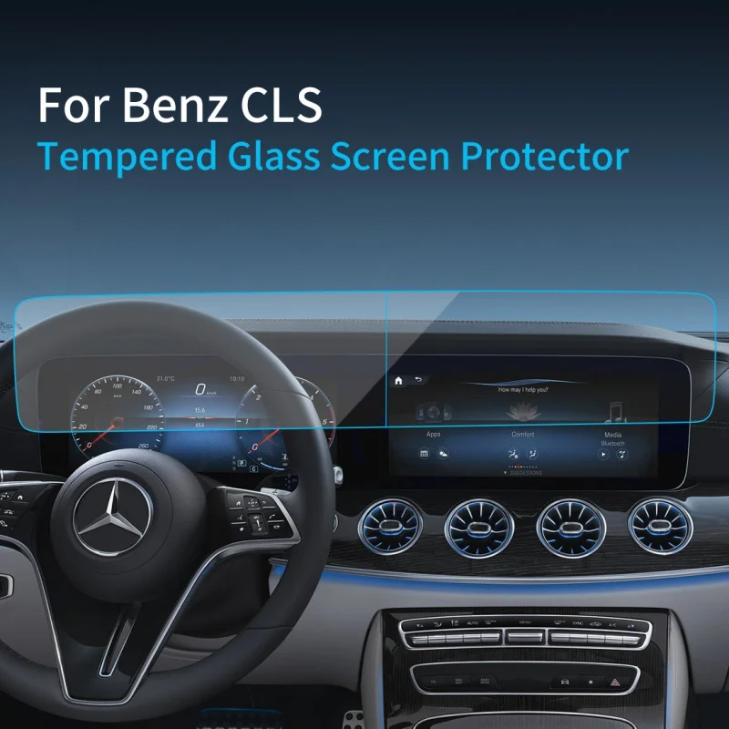 

Автомобильные наклейки, Защита экрана для Benz Cls 2023, навигатор, дисплей, закаленное стекло, защитная пленка, автомобильные аксессуары для транспортных средств