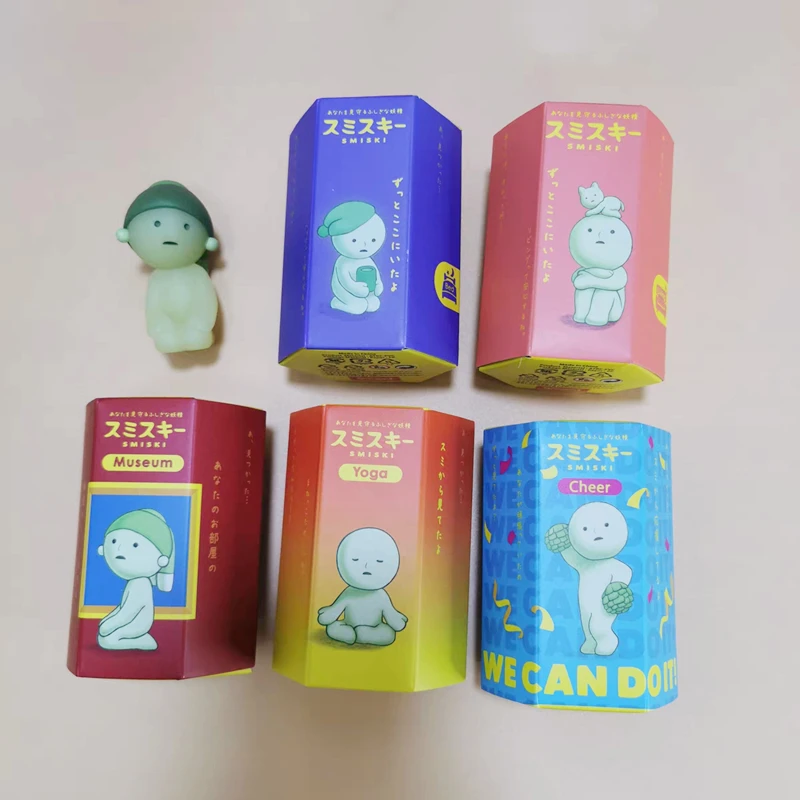 

Smiski Multiple Series Noctilucent Green Doll Blind Mystery Box Action Model Figures Desktop Decoration Toy Kid Surprise Gift