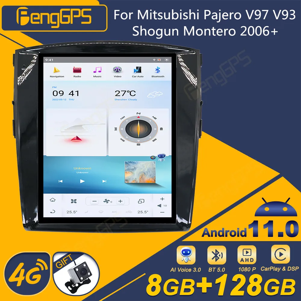 

For Mitsubishi Pajero V97 V93 Shogun Montero 2006+ Android Car Radio Tesla Screen 2Din Stereo Receiver Autoradio Multimedia Unit