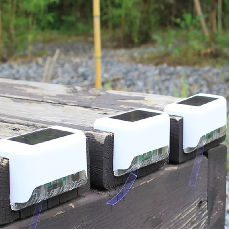 

LED Courtyard Garden Lamps IP65 Waterproof Wall Lights Fence Decoration Guardrail Outdoor Step Stair Solar Power Lightings 8Pcs