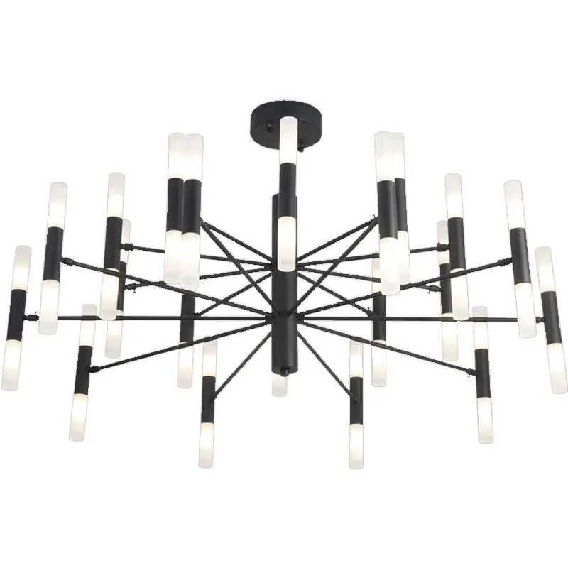

Modern Fashion Designer Black Gold Led Ceiling Art Deco Suspended Chandelier Light Lamp for Kitchen Living Room Loft Bedroom