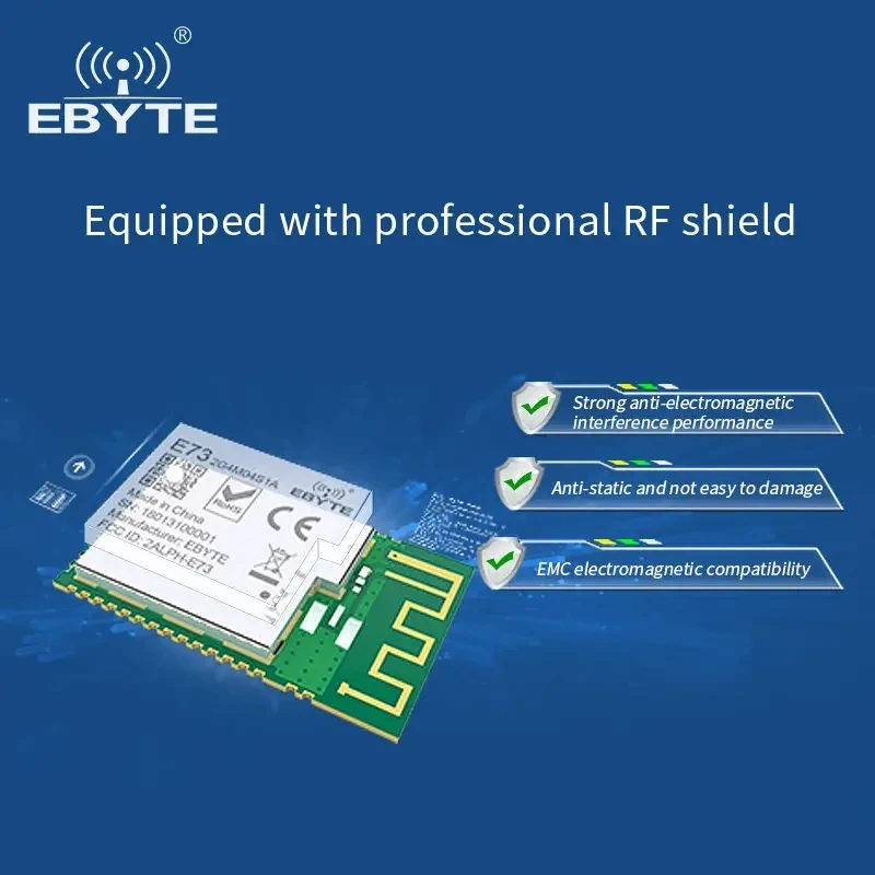 Фото Высокопроизводительный беспроводной модуль EBYTE ODM E73-2G4M04S1BX на базе ARM CORTEX-M4F с поддержкой BLE 4.2/5.0, SMD-тип, 2.4ГГц, NRF52832 №5