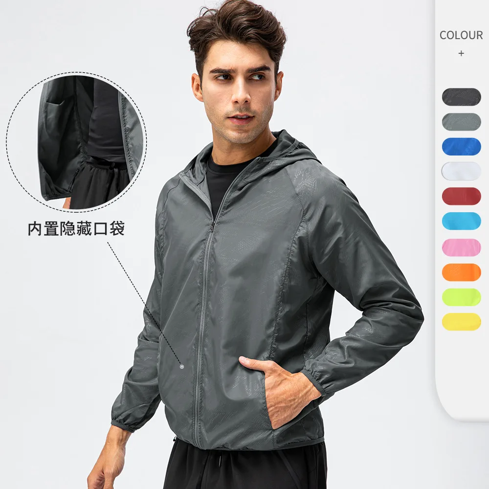 

Summer Men Women Jacket Waterproof Hoodie Zip Up Sweatshirt Sport Jerseys Runnning Jogger Cycling Fishing Casual Workout Jacket