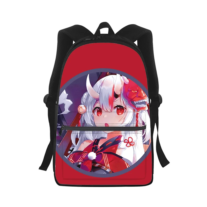Nakiri Ayame hololive girl Men Women Backpack 3D Print Fashion Student School Bag Laptop Backpack Kids Travel Shoulder Bag