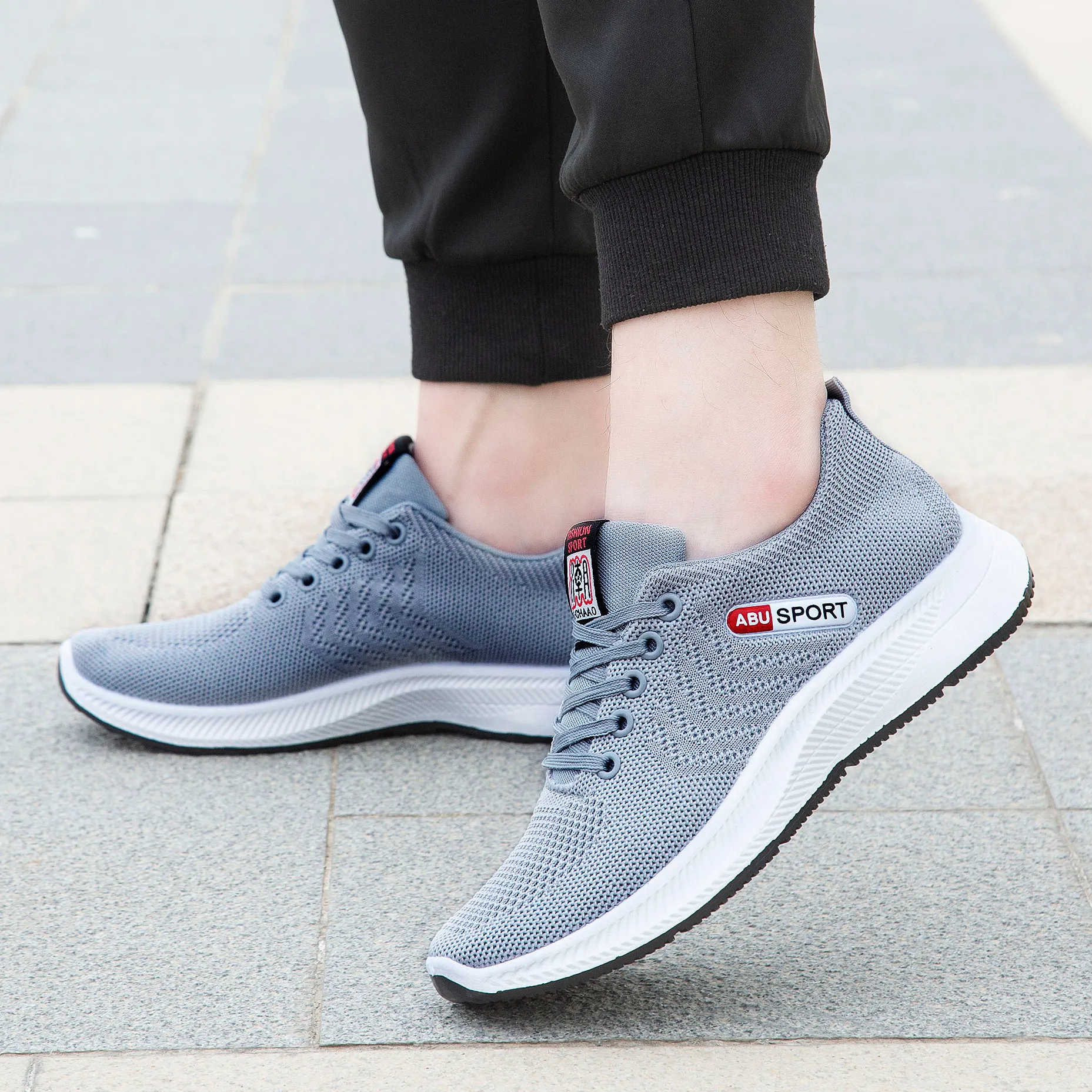 Men Soft Bottom Casual Sneakers Mesh Breathable Anti Slip Male Running Shoes Unisex Lightweight Jogging Shoes for Men Promotiom