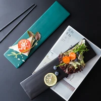 nordic matte sushi plate ceramic pendulum plate rectangular plate flat plate western food plate household tableware plate