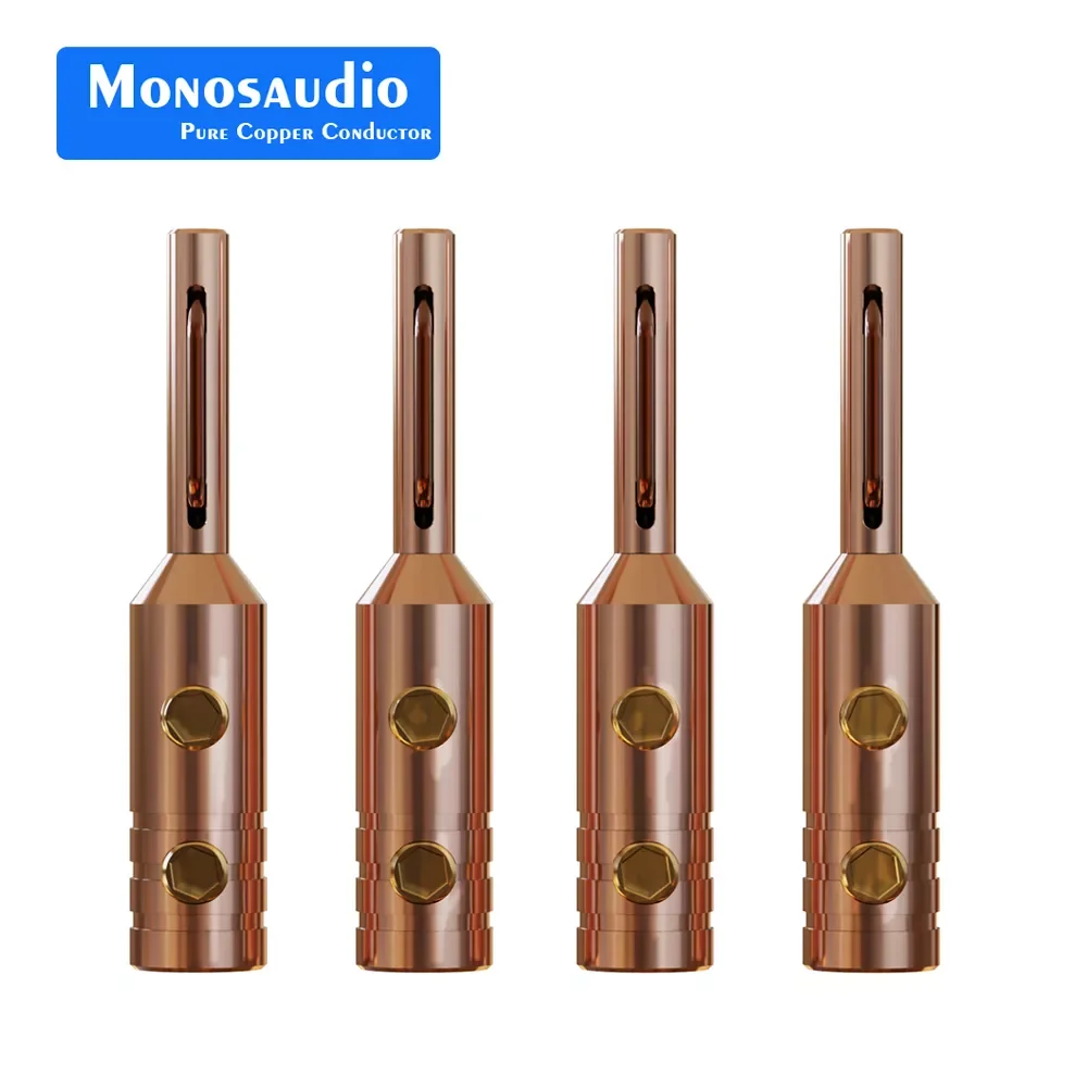 

B80 99.998% Red Pure Copper Gold/Rhodium Plated Banana plug Connector Audio speaker Cable Terminal jack