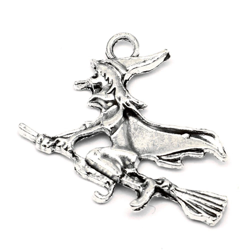 

5 шт., шармы с ведьмой, 29x35 мм