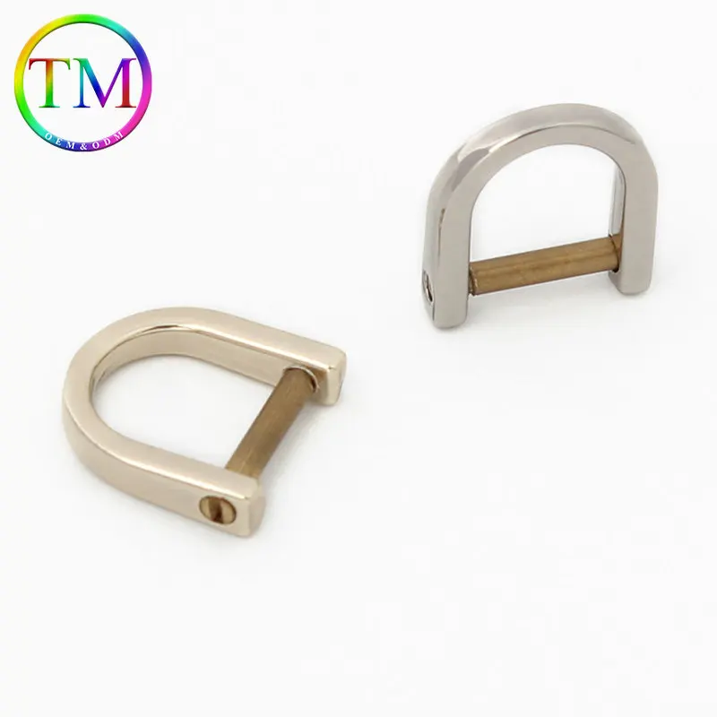 50-200 pieces Nolvo World 6Colors Wholesale Metal Mini D Ring Buckle Detachable Handbag Accessories For Bag Purse Zipper Slider