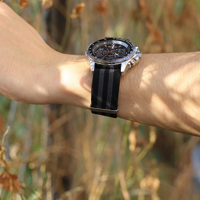 Ремешок в стиле НАТО для часов Samsung Galaxy Watch 4 спортивный нейлоновый браслет Rolex Huami