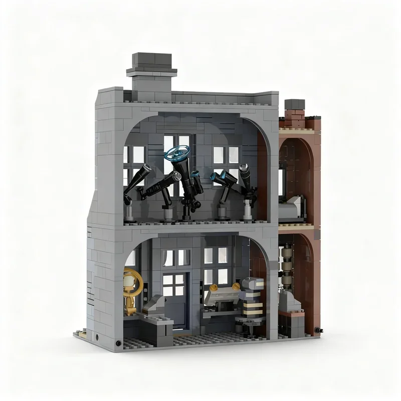 Фото 946 деталей MOC: Конструктор «Улица Ноктюрн» (Noggin Bonce) — Звездная модель Гарри Поттера. Архитектурные строительные блоки. Подарки на фестиваль. Игрушки. Обучающие кирпичики. №2