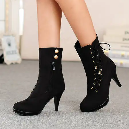 

Oversize Large size Big size womens fashion boots Thin heel winter boots for women Banquets Fashion trend