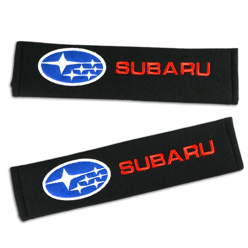 

Для автомобиля Subaru с логотипом, наплечные накладки на ремень безопасности, персонализированный салон автомобиля, чехол на ремень безопасности, защитный чехол