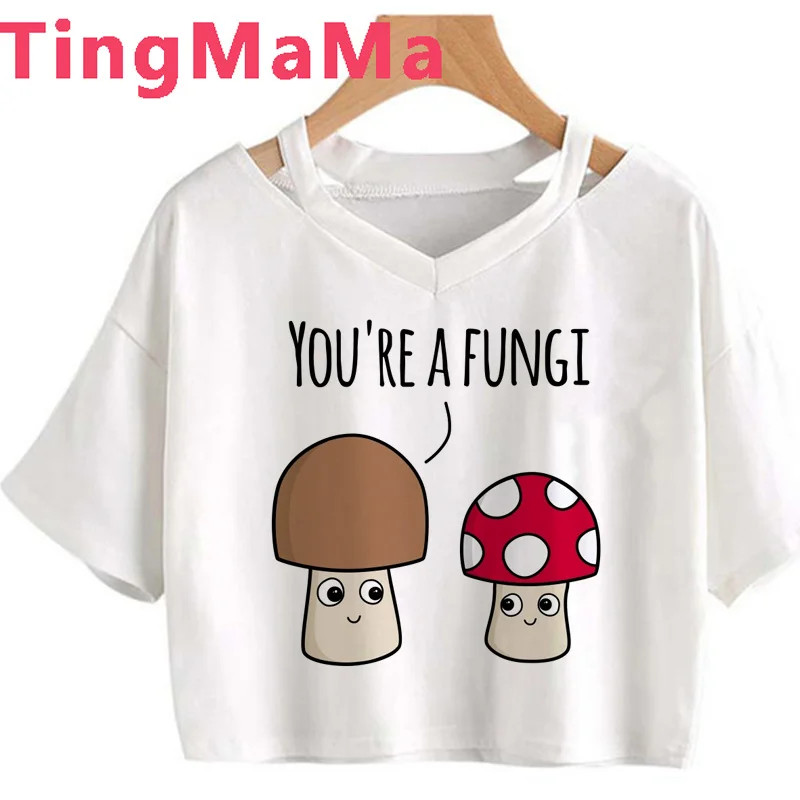 

Футболка женская в стиле Харадзюку С Рисунком грибов