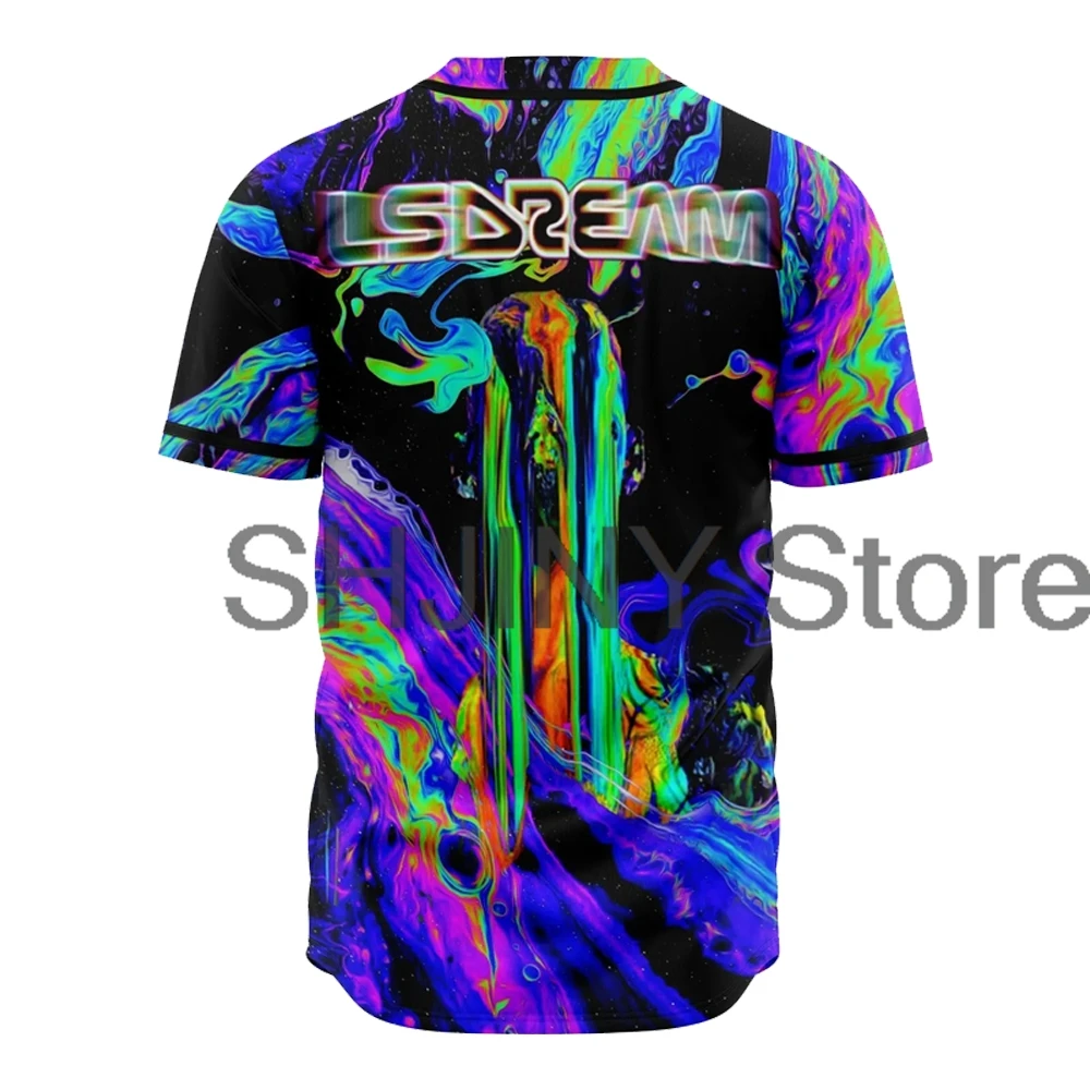 Майка Lsdream бейсбольная куртка рубашки унисекс футболка на пуговицах с коротким