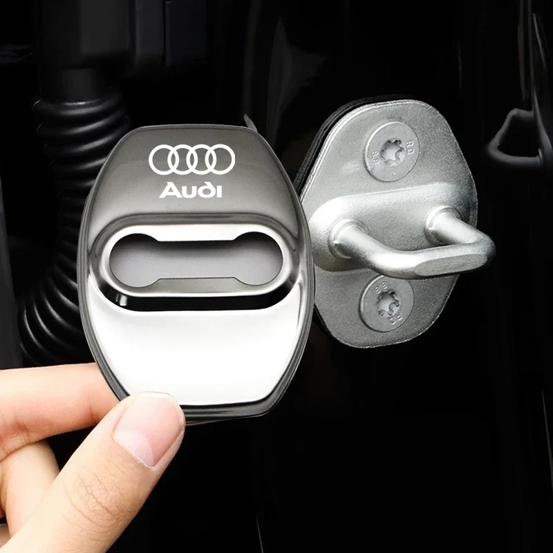 Металлический дверной замок из нержавеющей стали для Audi A3 A4 A5 A6 A7 A8 Q3 Q5 Украшение