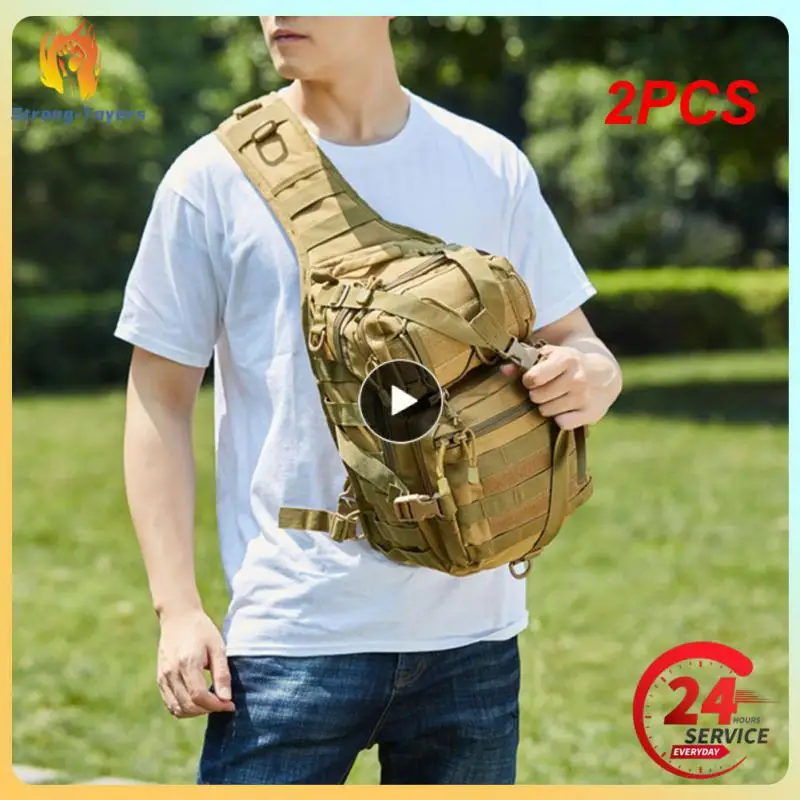

2PCS Tactical Backpack Pack Military Sling Backpack Army Molle Waterproof EDC Rucksack Bag for Outdoor Hiking Camping Hunting