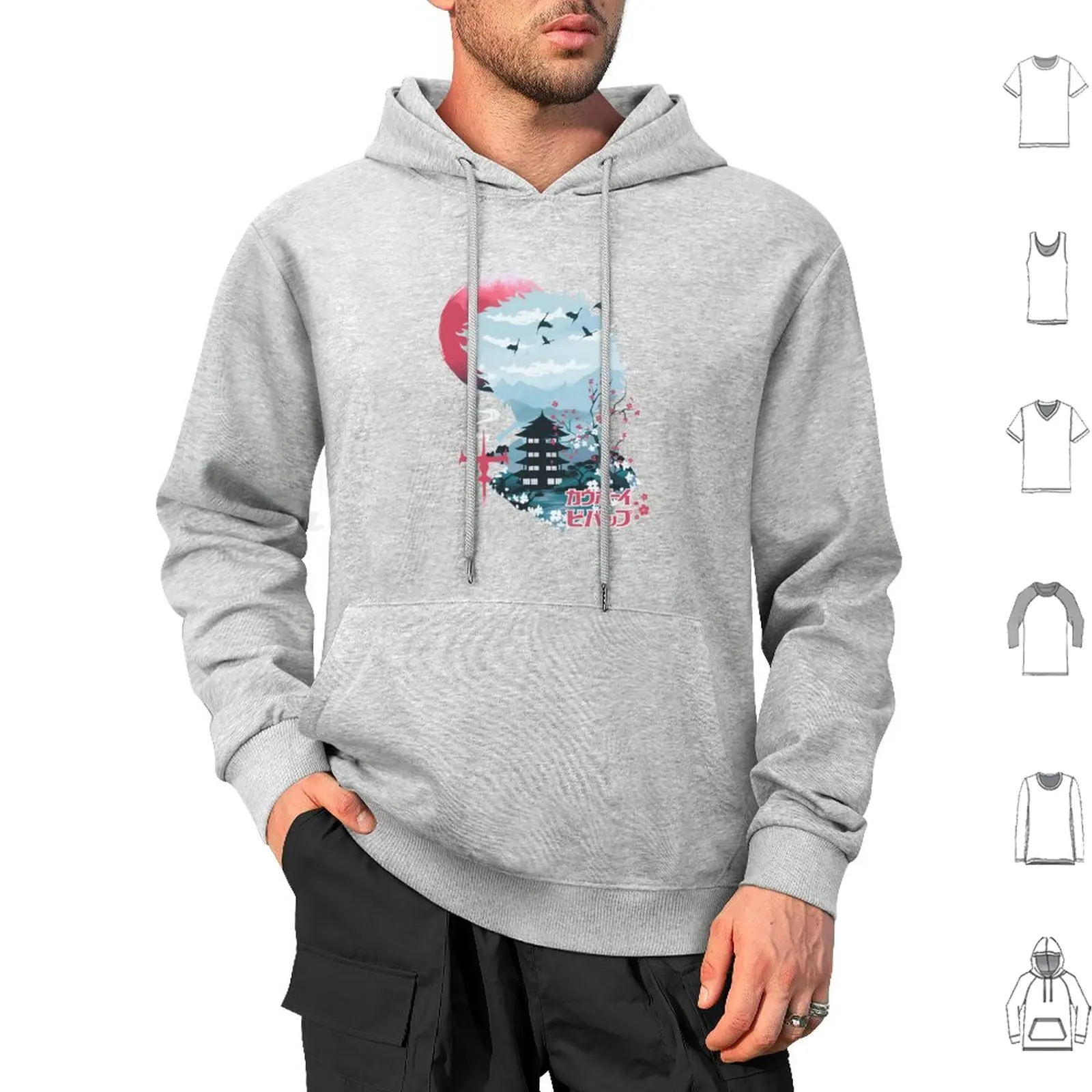 Ковбойские толстовки Ukiyo с длинным рукавом японское художественное изделие