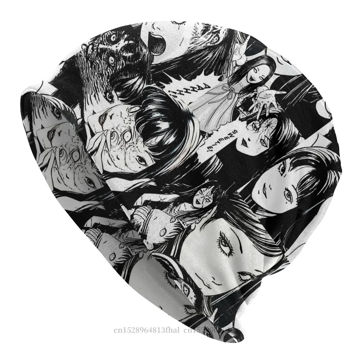 

Manga Flat Bonnet Homme Outdoor Junji Ito Tomie Manga Skullies Beanies Caps Novelty Fabric Hats