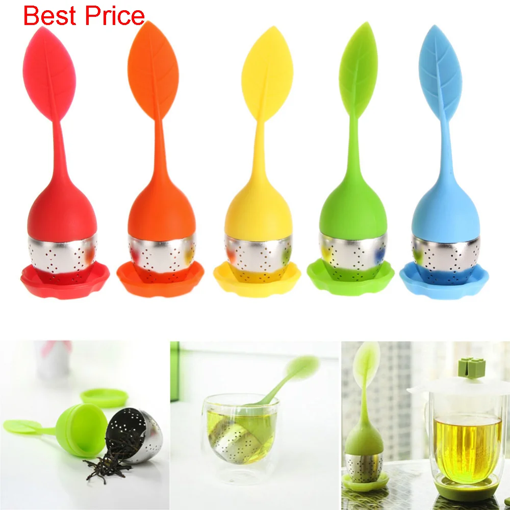 

200Pcs/lot Food Grade Strawberry Tea Infuser Silicone Tea Ball Leaf Tea Strainer For Brewing Device Spice Filter Kitchen Tools
