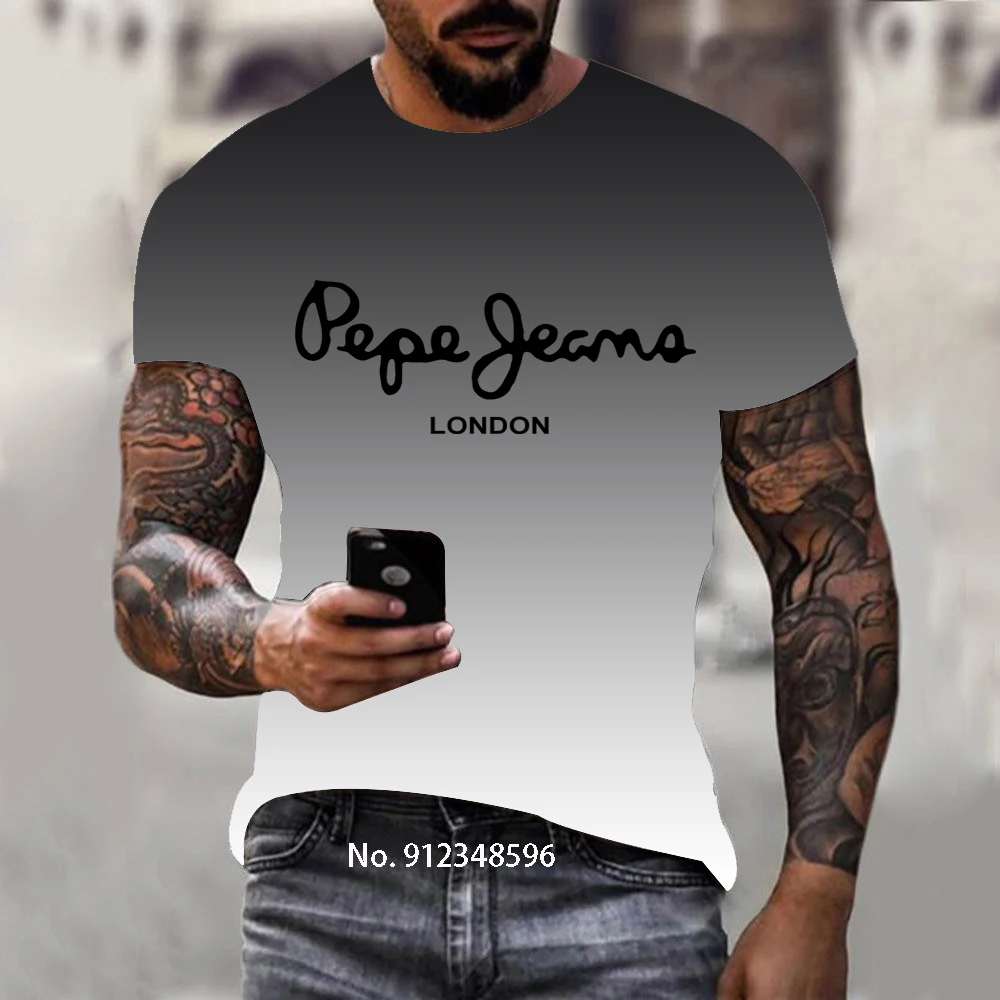 

Новинка 2022, футболка Pepe-Jeans с лондонским логотипом, летняя Мужская/Женская Популярная модель с коротким рукавом, унисекс