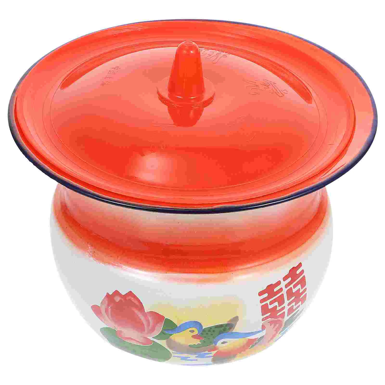 

Pot Chamber Urinal Urine Lid Vintage Spittoon Potty Bed Pan Pee Bottle Toilet Portable Kids Child Pots Retro Iron Bucket Unisex
