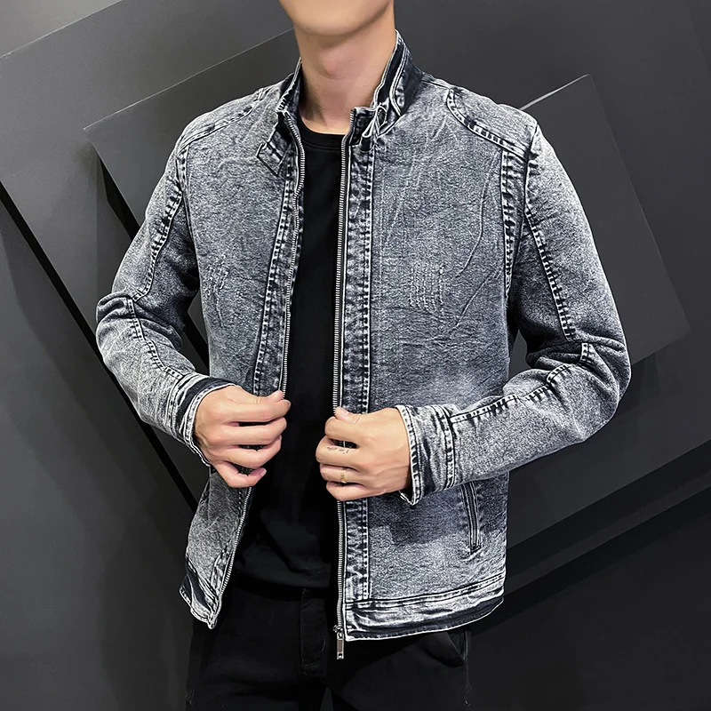 

2023 New Fashion Winter Jean Jackets for Men Outerwear Denim Coats Men Retro Slim Zipper Wool Liner Thicker Denim Jackets