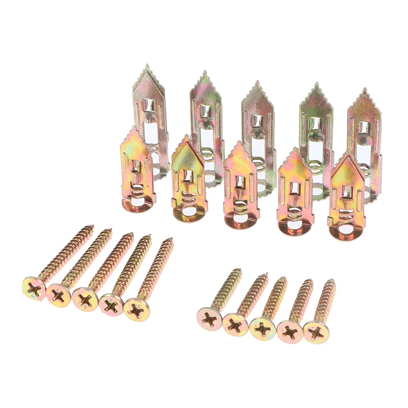 

10pcs/pack Self Drilling Expansion Anchors Screws Drywall Anchor Self Tapping Screws Cavity Plug Dowel Fixing Tools