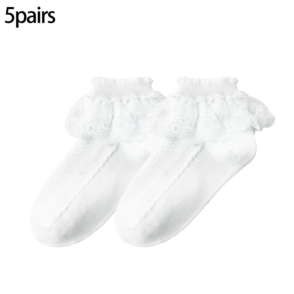 

Gift Frilly Party For Kids Soft School Ankle Socks Children Comfortable White Fashion Baby Girls Lace Ruffled Princess